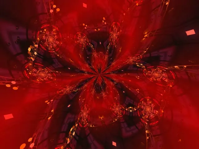 Red Neon Tunnel Kaleidoscope Burst | VJ Loop 4:3 Classic 60fps Screensaver