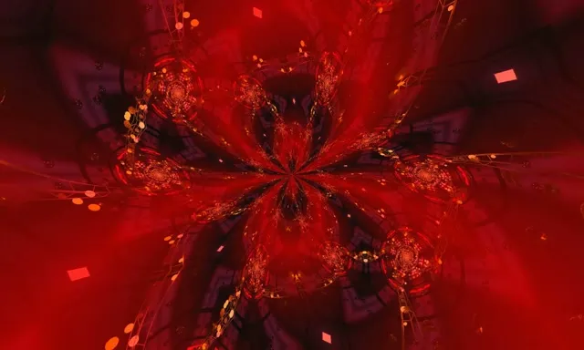 Red Neon Tunnel Kaleidoscope Burst 5:3 Wide 60fps VJ Loop Screensaver