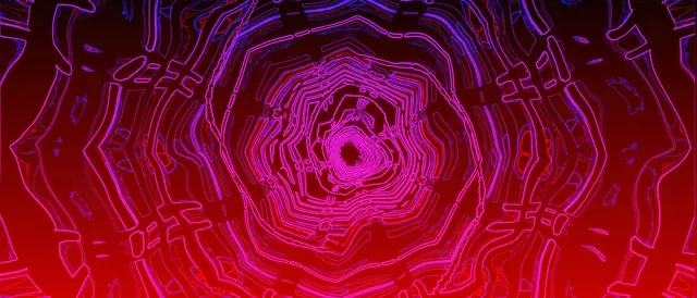 Pulsating Neon Tunnel Vortex | 21:9 Ultrawide 60fps VJ Loop Screensaver