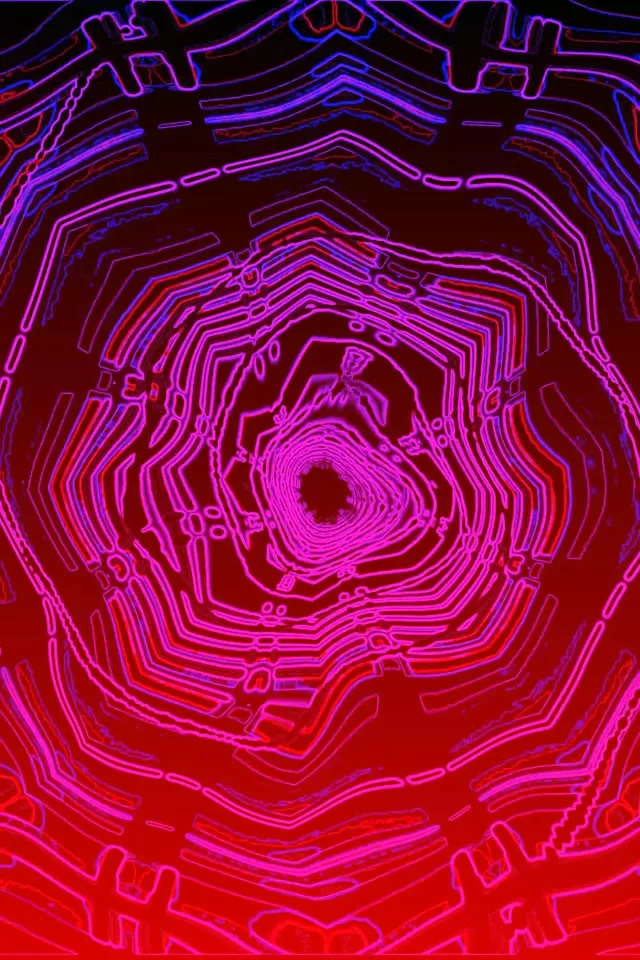 VJLoops Tunel Neon 9:16 60fps Screensaver Spiraling Magenta Vortex