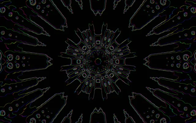 16:10 Macbook Neon Tunnel Screensaver | 60fps Vj Loop Kaleidoscope