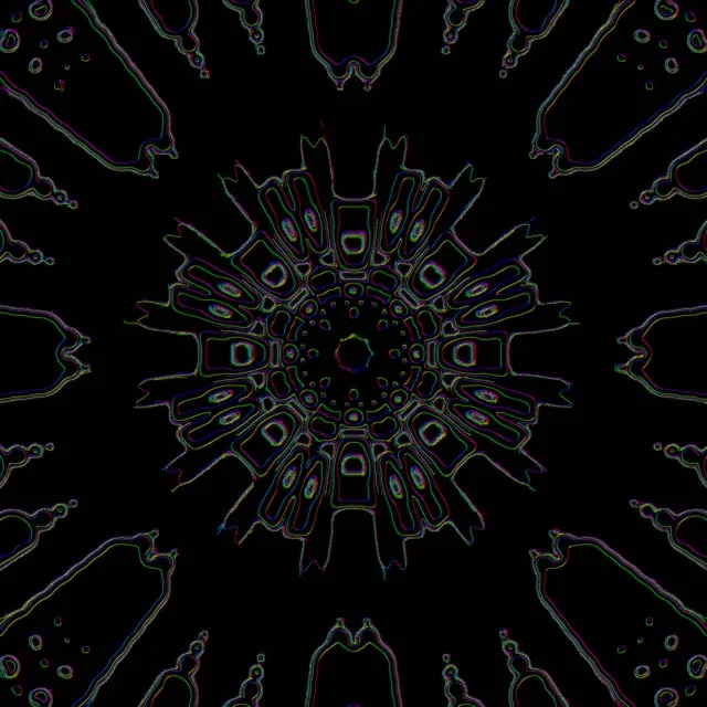 Neon Tunnel VJ Loop 1:1 Square 60fps Radiating Kaleidoscope Screensaver