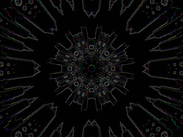 Neon Tunnel Pulsating Hexagon Grid VJ Loop 4:3 Classic 60fps Screensaver