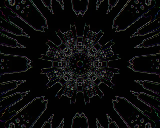 5:4 Industrial Neon Tunnel Screensaver 60fps VJ Loop Kaleidoscope