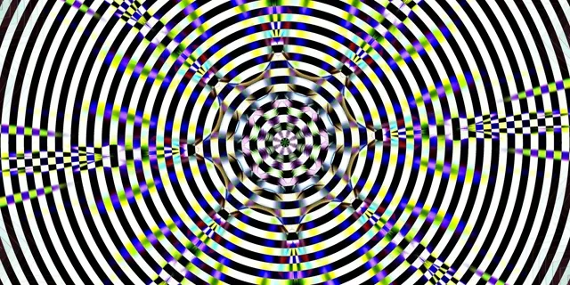 Hypnotic Concentric Neon Tunnel VJ Loop 2:1 Univisium 60fps Screensaver