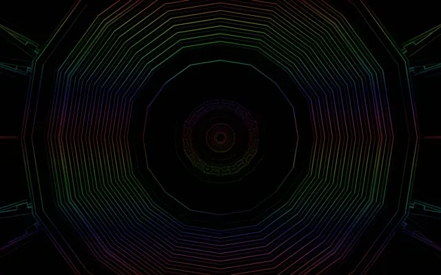 Neon Tunnel Octagon Vortex Loop 16:10 MacBook 60fps Screensaver VJLoops