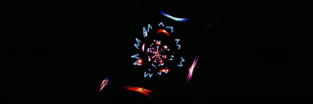 Terowongan Neon Kaleidoskop Berdenyut | 3:1 Screensaver | 60fps VJLoops