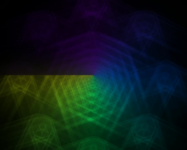 VJLoops Túnel de Neón 5:4 Industrial 60fps Protector de Pantalla Ondas Geométricas Azul Verde