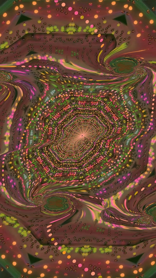 Neon Tunnel VJ Loop 9:16 Reels 60fps Psychedelic Screensaver Motion Background