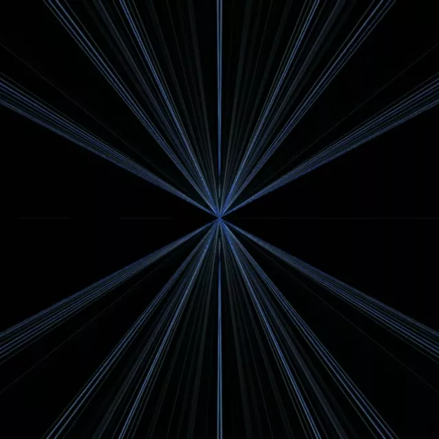 Neon Tunnel VJ Loop - Blue Radial Burst 1:1 Square 60fps Screensaver
