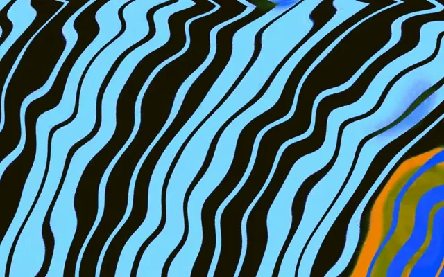 Neon Tunnel Bølget Stribe Hvirvel VJ Loop 16:10 MacBook 60fps Pauseskærm