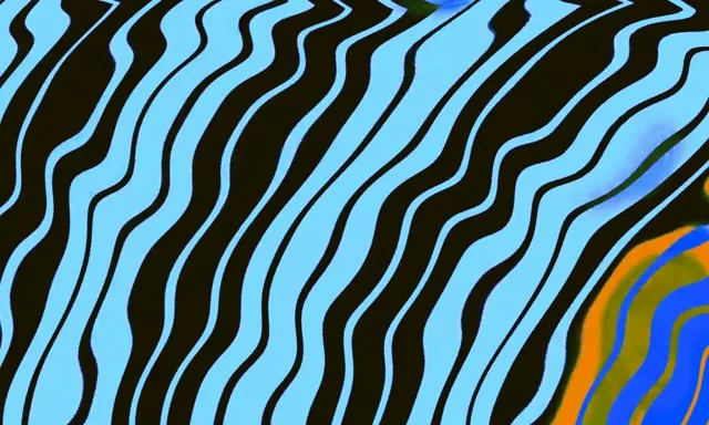 Terowong Neon Pusaran Jalur Beralun VJ Loop 5:3 Lebar 60fps Penyelamat Skrin