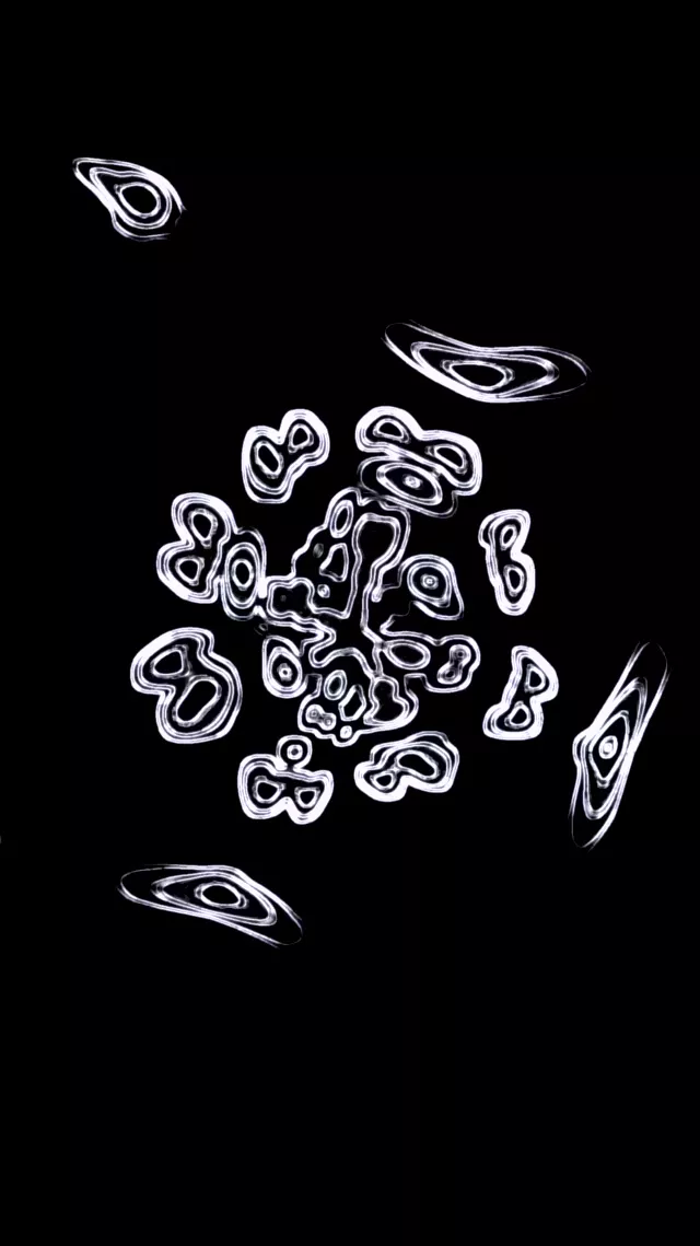 Neon Tunnel Hvide Blob Former Pauseskærm 60fps 9:16 Reels VJ Loop