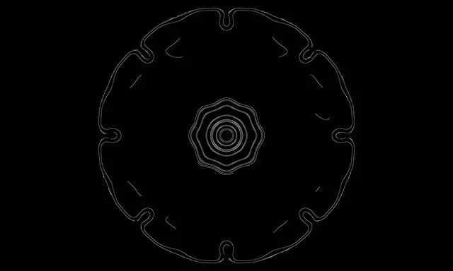 Tunel Neon Alb Trandafir Screensaver 5:3 Wide 60fps VJ Loop PC