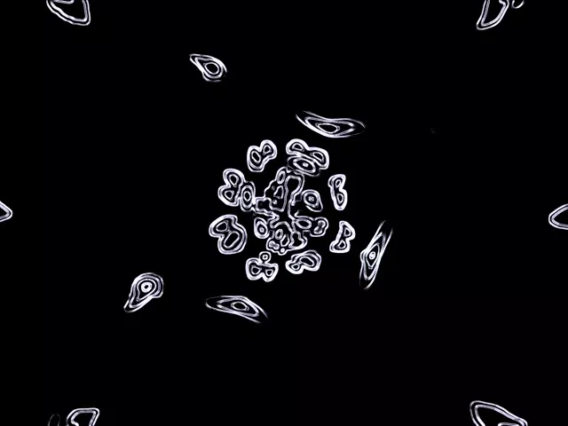 Neon Tunel Bílé Tvary 4:3 Classic 60fps Šetřič Obrazovky VJ Loop