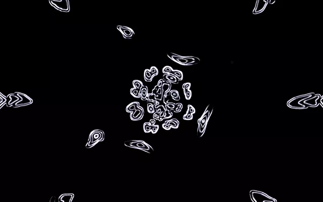 네온 터널 화이트 도형 화면보호기 16:10 MacBook 60fps VJ Loop