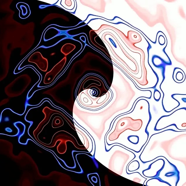 Neon Tunnel Yin Yang Swirl VJ Loop 1:1 Square 60fps Screensaver