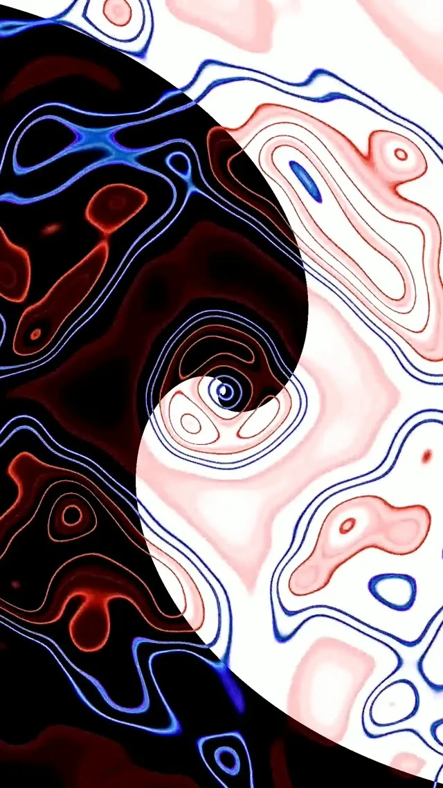 Neon Tunnel Yin Yang Swirl VJ Loop 9:16 Reels 60fps Screensaver
