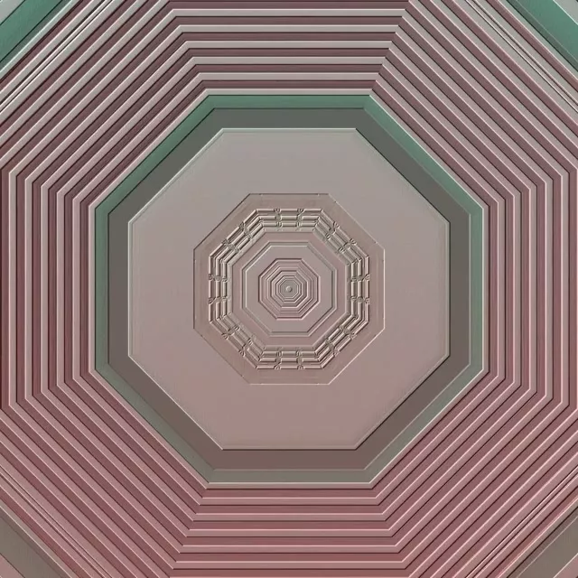 Octagonal Neon Tunnel | 1:1 Square 60fps Screensaver | Geometric Vortex Loop