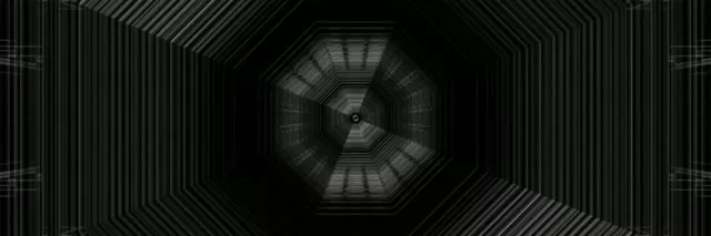 Twnnel Neon Octagonol 3:1 Llydan Triphlyg 60fps Sgriniwr VJLoops