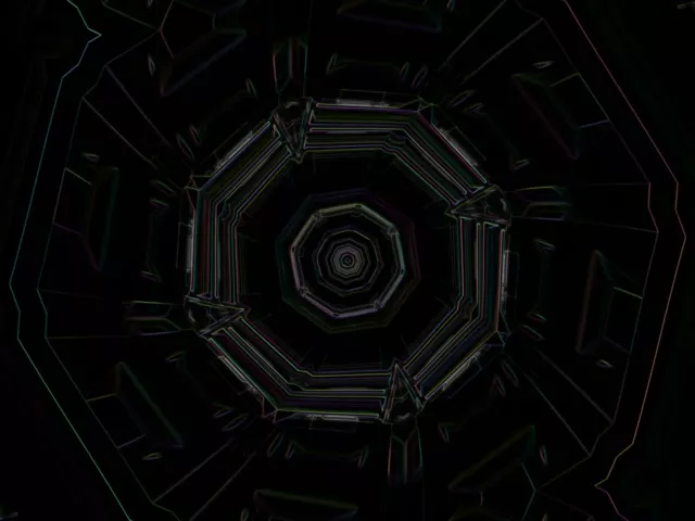 Octagonal Neon Tunnel 4:3 Classic 60fps VJ Loop Screensaver