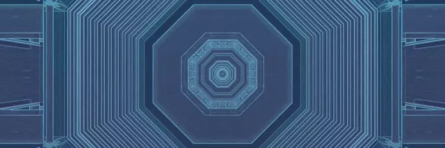 Octagonal Neon Tunnel VJ Loop - 3:1 Triple Wide 60fps Screensaver