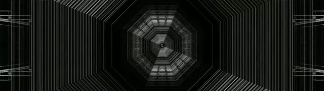 Ośmiokątny tunel neonowy VJLoops 32:9 Ultrawide 60fps Screensaver Motion
