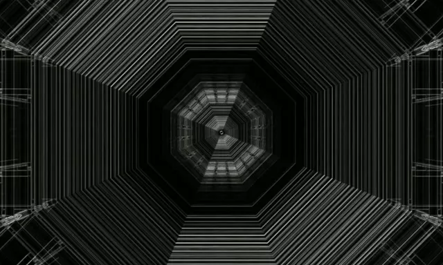 Octagonal Neon Tunnel VJLoops 5:3 Wide 60fps Screensaver Motion Background