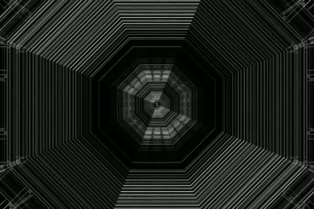 Octagonal Neon Tunnel VJ Loop 60fps 3:2 Screensaver Motion Background