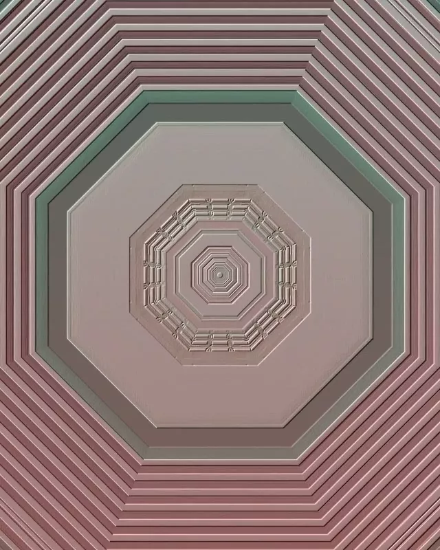 Octagonal Neon Tunnel Vortex 4:5 Instagram 60fps Screensaver Loop