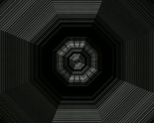 Vórtice Túnel Neon Octagonal | 5:4 Industrial 60fps Screensaver Loop