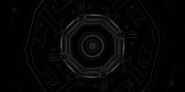 Torc Neon Vortex Octógánach Foluain 2:1 Univisium 60fps Spréacharnóir VJLoops Beochan