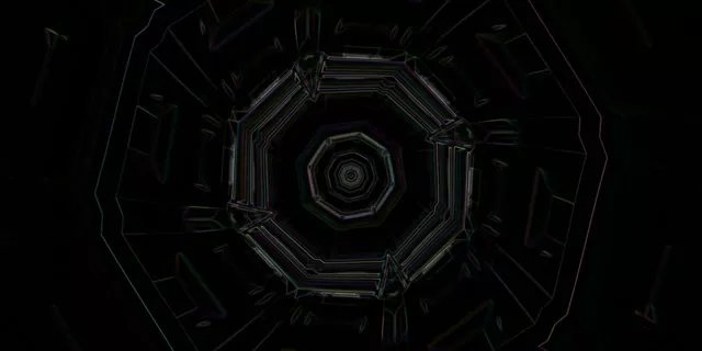 Oktagonális Neon Tunnel Vortex Loop | 2:1 Univisium 60fps Screensaver