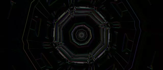 Octagonal Neon Tunnel Vortex Loop 21:9 Ultrawide 60fps Screensaver