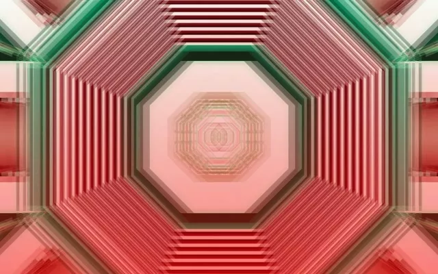 نفق النيون الوردي ثماني الأضلاع 16:10 MacBook 60fps VJ Loop Screensaver