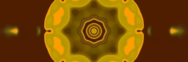 Oranž Pruun Neoon Tunnel Mandala 3:1 Kolmekordne Lai 60fps Ekraanisäästja VJLoops