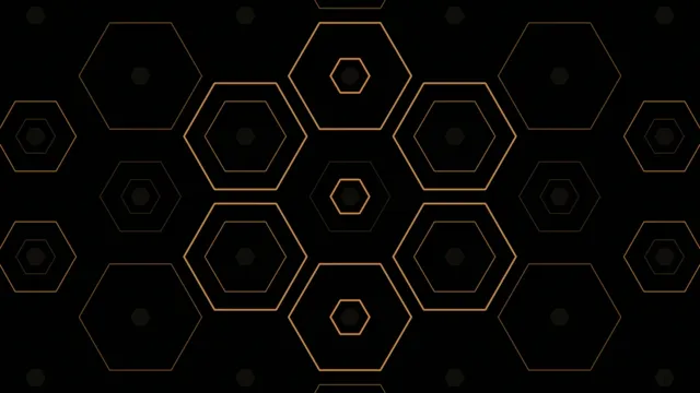 Orange Hexagon Network Abstract Motion Background