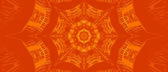 Neon Tunnel Orange Fractal Mandala Vj Loop 21:9 Ultrawide 60fps Screensaver