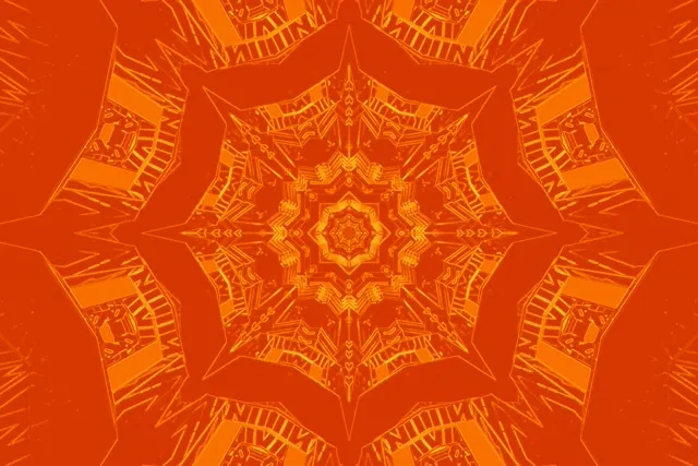 نفق نيون كاليدوسكوب نجمة برتقالي VJ Loop 3:2 سيرفيس 60fps شاشة توقف