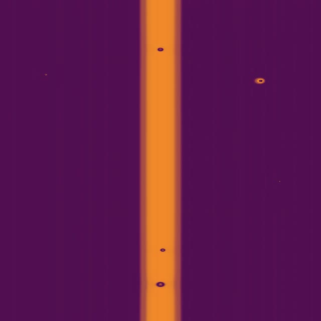 Orange neon tunnel 1:1 square 60fps screensaver VJ loop with purple background