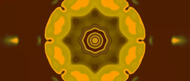 Orange Neon Tunnel Mandala 21:9 Ultrawide 60fps Screensaver VJ Loop
