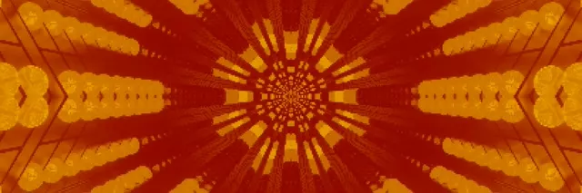 Neon Tunnel Sunburst Kaleidoscope 3:1 Triple Wide 60fps Screensaver Vj Loop