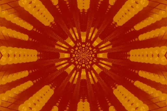 Tunnel al Neon Caleidoscopio Esplosione Solare Radiante VJ Loop 3:2 Surface 60fps Screensaver