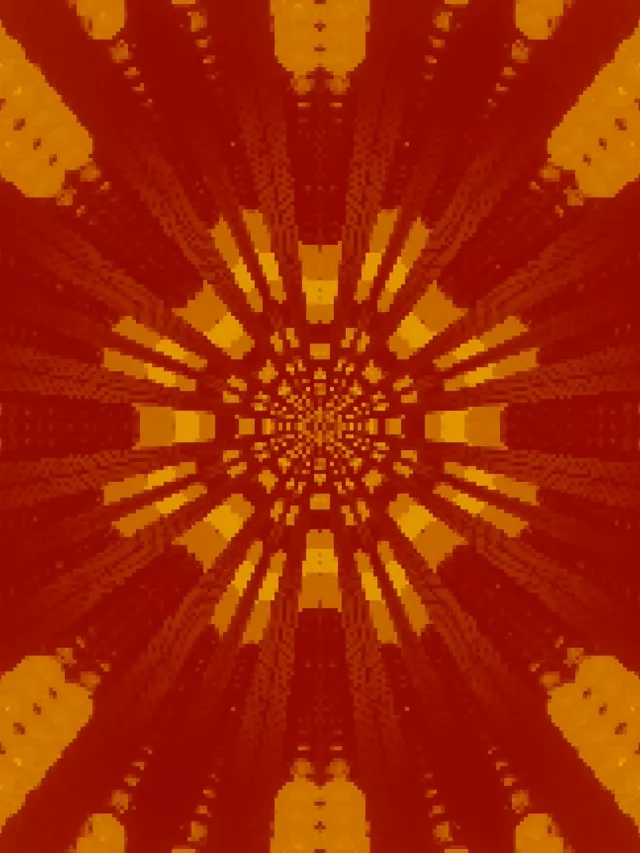 Neon Tunnel Fractal Sunburst Vj Loop 3:4 iPad Portrait 60fps Screensaver