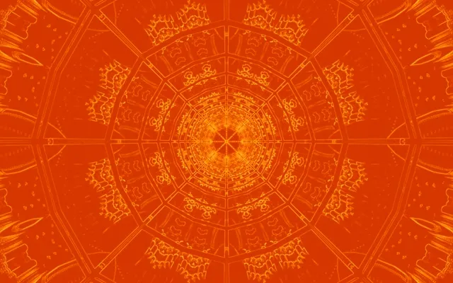 تونل نئون نارنجی ماندالا گردباد محافظ صفحه 16:10 مک بوک 60fps VJ Loop