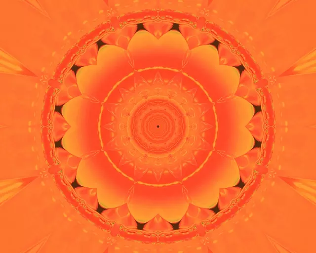 Tunnel ya Neon ya Machungwa Mandala Hifadhi ya Skrini 5:4 industrial 60fps VJLoops