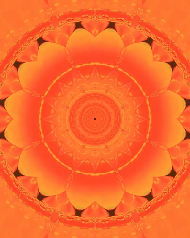 מנהרת ניאון כתום מנדלה שומר מסך 60fps 4:5 Instagram VJ Loop