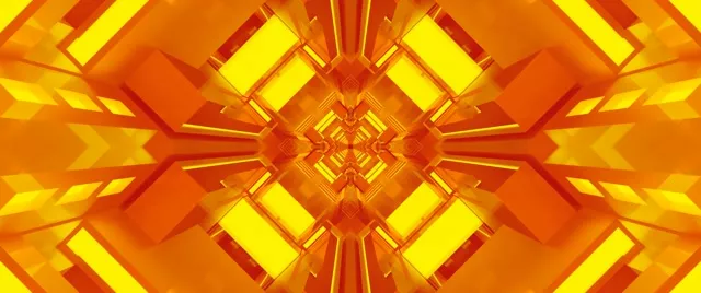 네온 터널 골든 다이아몬드 만화경 Vj Loop 2.39:1 시네마스코프 60fps 화면보호기