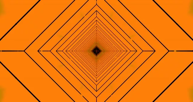 Orange Neon Tunnel Screensaver Windows 11 Vj Loop 4K Uhd 60Fps Geometric Diamond