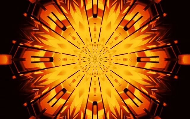 Neon Tunnel Radiant Sun Burst VJ Loop 60fps 16:10 MacBook Screensaver